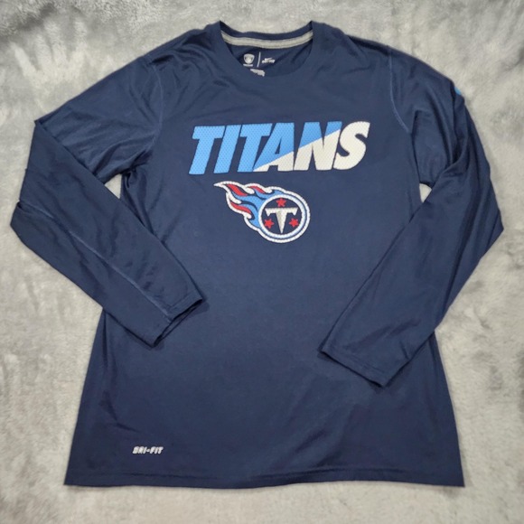 Tennessee Titans Shirt Mens Medium NFL Football Dri Fit Training Nike Polyester - Picture 1 of 13